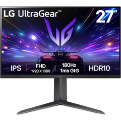 Lg 27gs65f Ultragear 27" Ips Full Hd 180hz Refresh Rate, 1ms (gtg) Response Time, Hdr 10 Amd Freesync & Nvidia G Sync Technology Adjustable Stand , Black