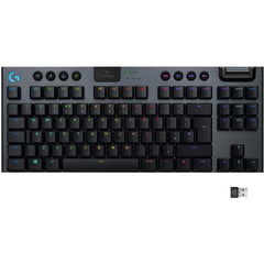 Logitech G915 Tenkeyless Lightspeed Wireless & Bluetooth Rgb Mechanical Low Profile Switch Options Lightsync Rgb Taile Black - CompuMe