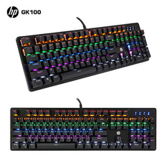 HP GK100F RGB wired mechanical gaming keyboard for computer setup