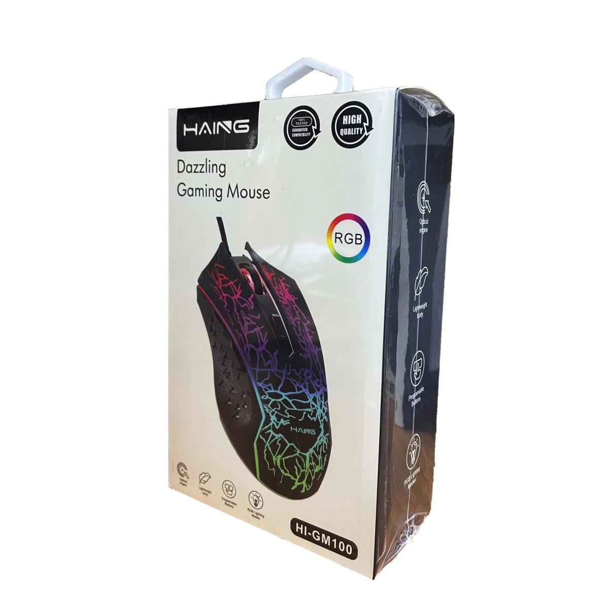 HAING GM100 RGB Gaming Wired Mouse HAING GM100 RGB Gaming Wired Mouse