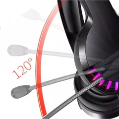 RGB Led Light GM2022 Gaming Headset with mic 40mm -Black