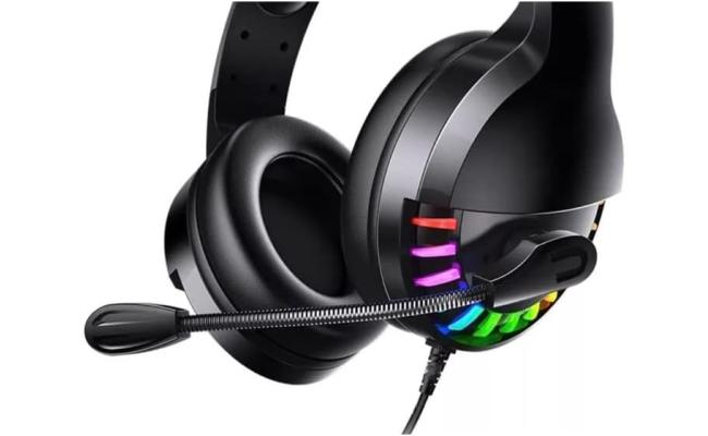 RGB Led Light GM2022 Gaming Headset with Mic 40mm Black