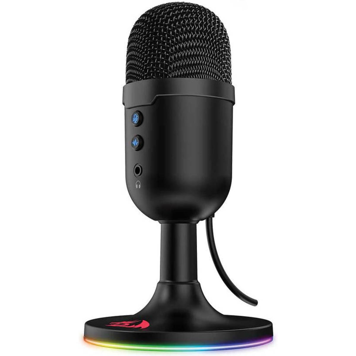 Redragon Gm303 Pulsar Streaming Microphone, Omni Direional (360° Radio Reception), Volume Mute & Noise Cancelling Control, Usb Plug Cable, 1.8m Cable Length Black Redragon Gm303 Pulsar Streaming Microphone, Omni Direional (360° Radio Reception), Volume Mute & Noise Cancelling Control, Usb Plug Cable, 1.8m Cable Length Black