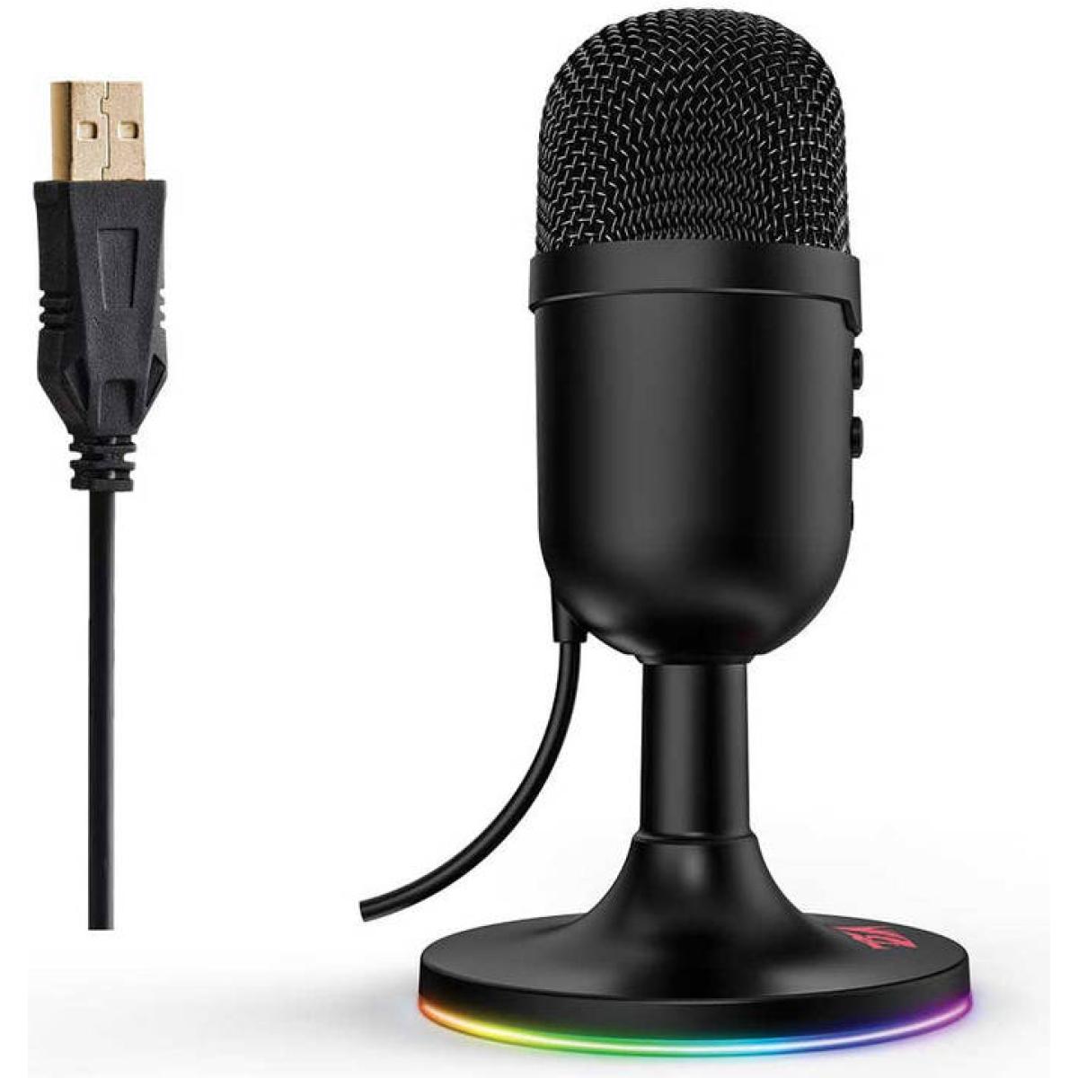 Redragon Gm303 Pulsar Streaming Microphone, Omni Direional (360° Radio Reception), Volume Mute & Noise Cancelling Control, Usb Plug Cable, 1.8m Cable Length Black Redragon Gm303 Pulsar Streaming Microphone, Omni Direional (360° Radio Reception), Volume Mute & Noise Cancelling Control, Usb Plug Cable, 1.8m Cable Length Black