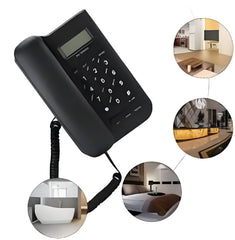 GOL Corded Telephone Desktop Wall Hanging Landline, Telephone with Caller ID, Black - KX-T219CID