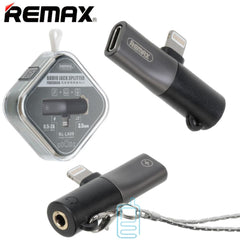 Remax Adapter Audio 3.5Mm & Lightning Jack Splitter phone, Grey - RL-LA09