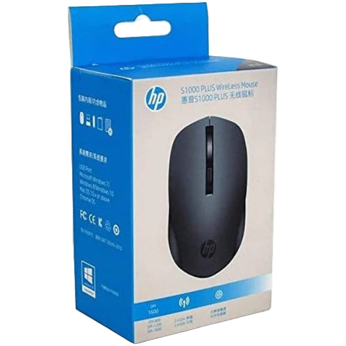 HP Plus Silent USB Wireless Computer Mute Mouse 1600DPI USB - S1000