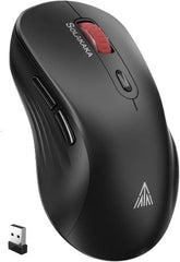 Solakaka Mouse Adjustable, Silent Dual Mode, Bluetooth, Rechargeable, Black - SM66