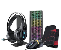 ONIKUMA 5 in 1 Combo Gaming Set, Mouse & Keyboard & Headset & Headset stand & Mouse pad - TZ5006