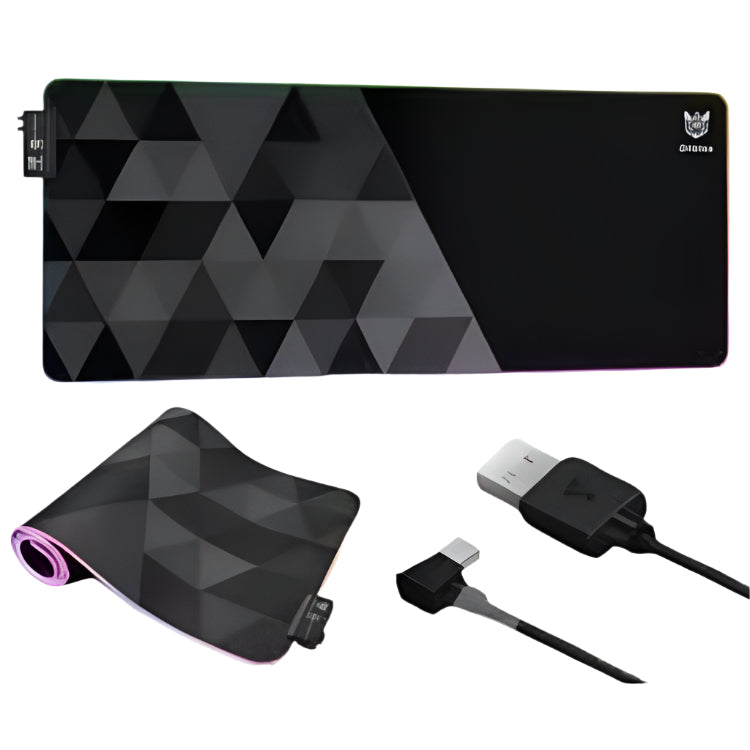 Onikuma RGB Gaming Mouse pad, 800x300x4Mm, Black - MP006