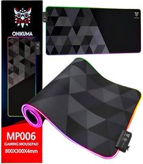 Onikuma RGB Gaming Mouse pad, 800x300x4Mm, Black - MP006