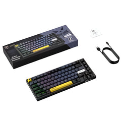 Onikuma USB Wired Mechanical Keyboard, RGB Backlit Matte Key Caps, For PC & Laptop, Black - G58 BLACK