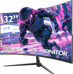 SUIRGE 32-Inch QHD Curved Gaming Monitor, 2K 165Hz, 1ms Response Time 3000r / DP+HDMI+USB+S - SG-3200C