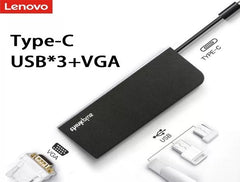 Lenovo USB Type-C Laptop Docking Station, 4 In 1 USB - A, Black - 4X90W86497