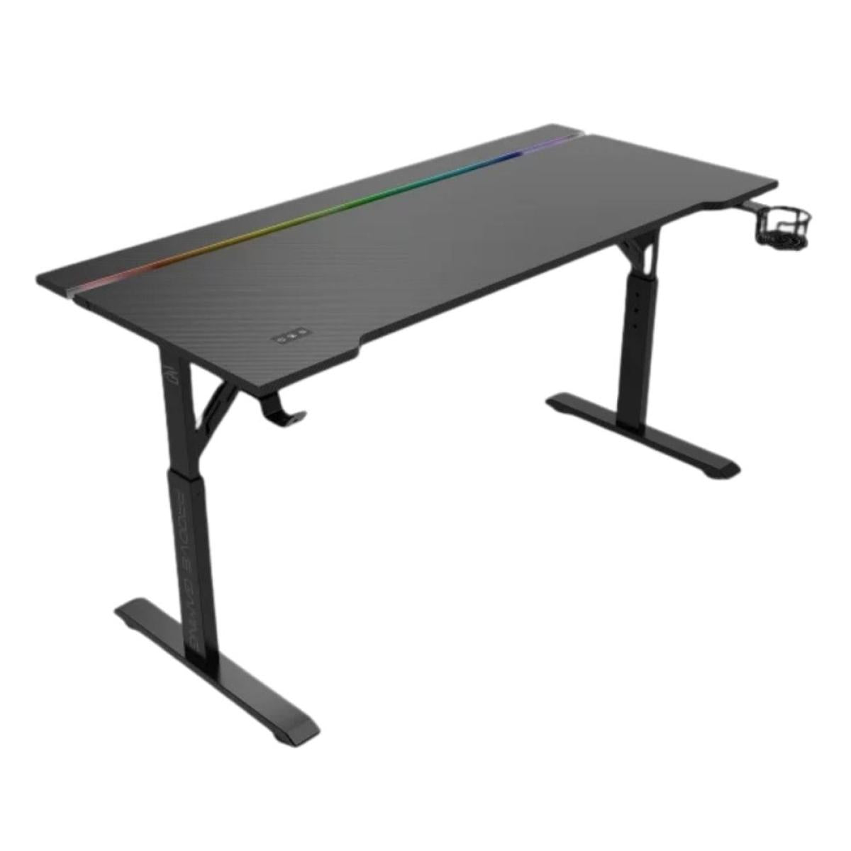 Proove Gaming Glitch RGB Adjustable Gaming Desk 140cm – Black (GTGL00140101)