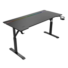 Proove Gaming Glitch RGB Adjustable Gaming Desk 140cm – Black (GTGL00140101)