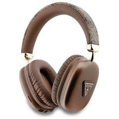 Guess 4G Gold Triangle Logo Bluetooth Wireless Headphones Brown