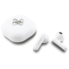 Guess 4G Metal Logo TWS Bluetooth Earphones with Charging Case White