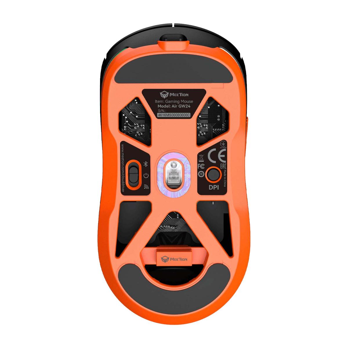 Meetion Air GW24 2.4G Bluetooth & Wired Gaming Mouse -Black