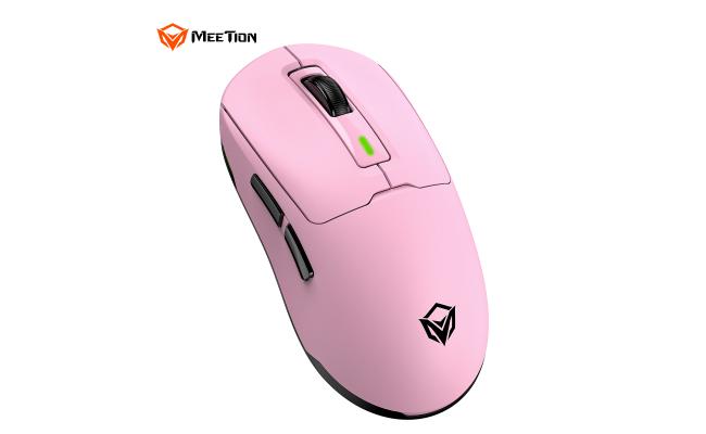 Meetion Air GW24 2.4g Bluetooth & Wired Gaming Mouse Pink, RGB