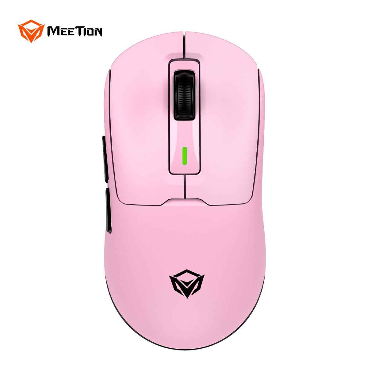 Meetion Air GW24 2.4G Bluetooth & Wired Gaming Mouse -Pink