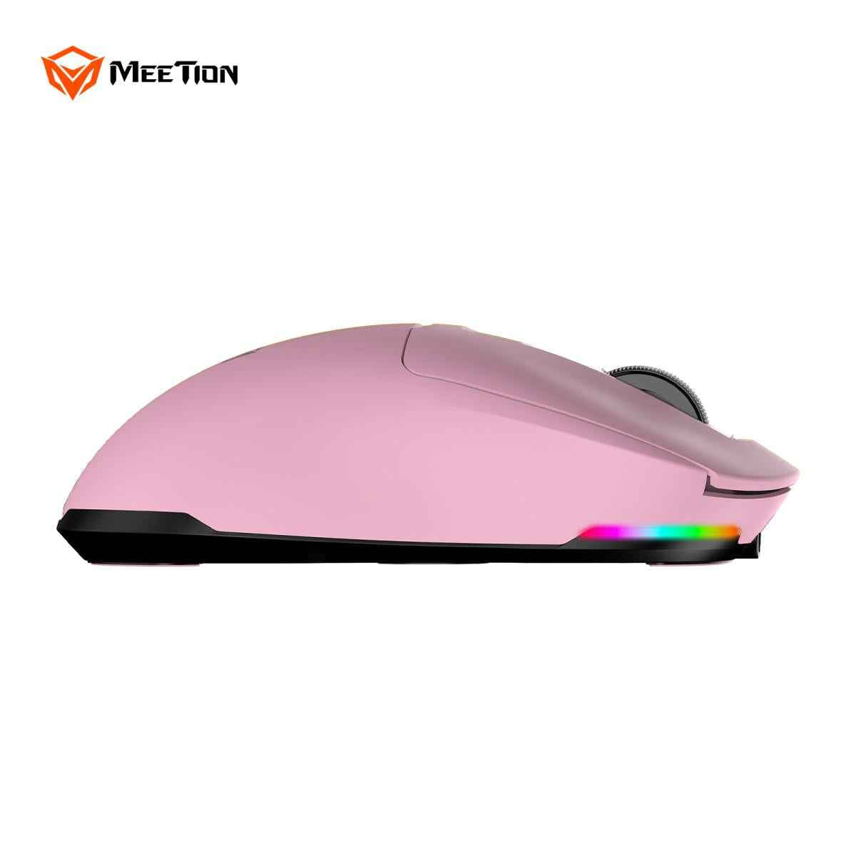 Meetion Air GW24 2.4G Bluetooth & Wired Gaming Mouse -Pink