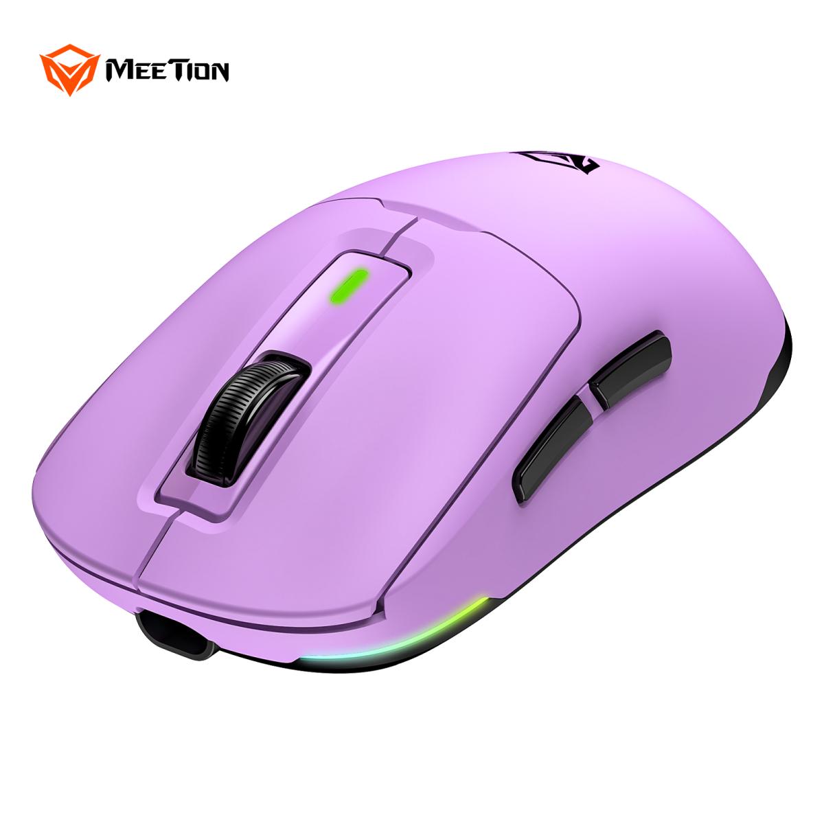 Meetion Air GW24 2.4G Bluetooth & Wired Gaming Mouse -Purple