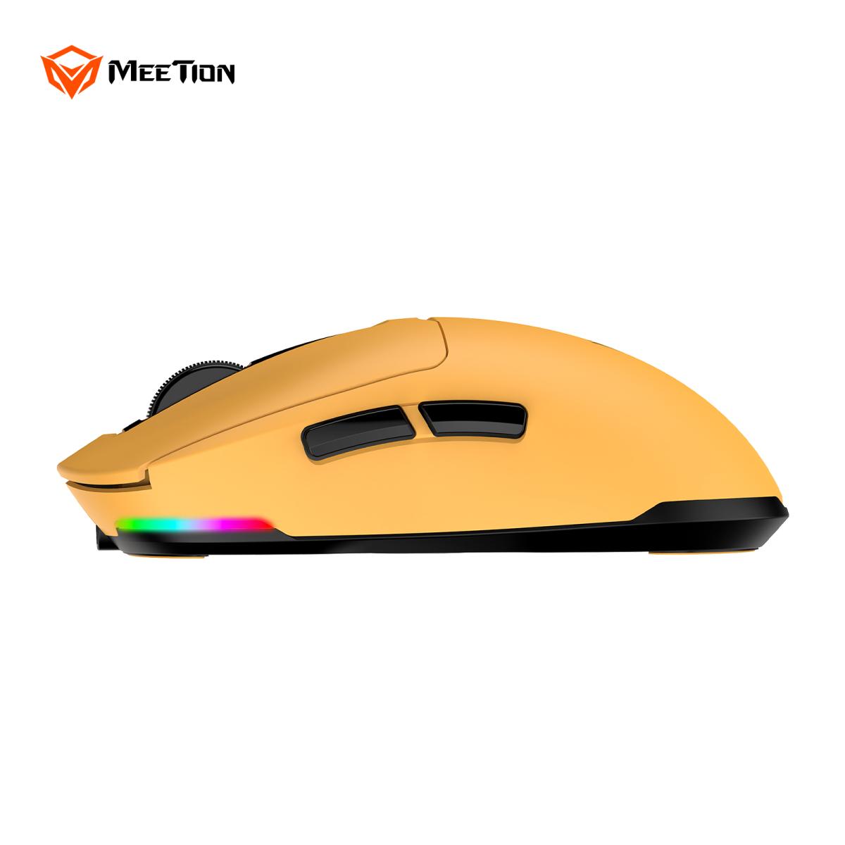 Meetion Air GW24 2.4G Bluetooth & Wired Gaming Mouse -Yellow