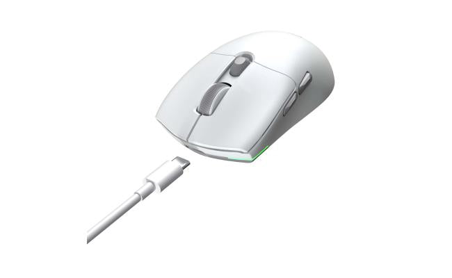 Meetion Gw33 Tri Mode 2.4g Wireless Bluetooth & Wired Gaming Ergonomic Mouse White Meetion Gw33 Tri Mode 2.4g Wireless Bluetooth & Wired Gaming Ergonomic Mouse White