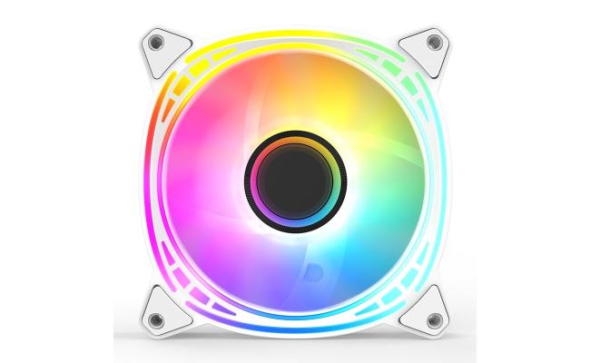 Huntkey Gx120 Argb Arctic Circle Pc Gaming Fan 120mm 1200rpm White