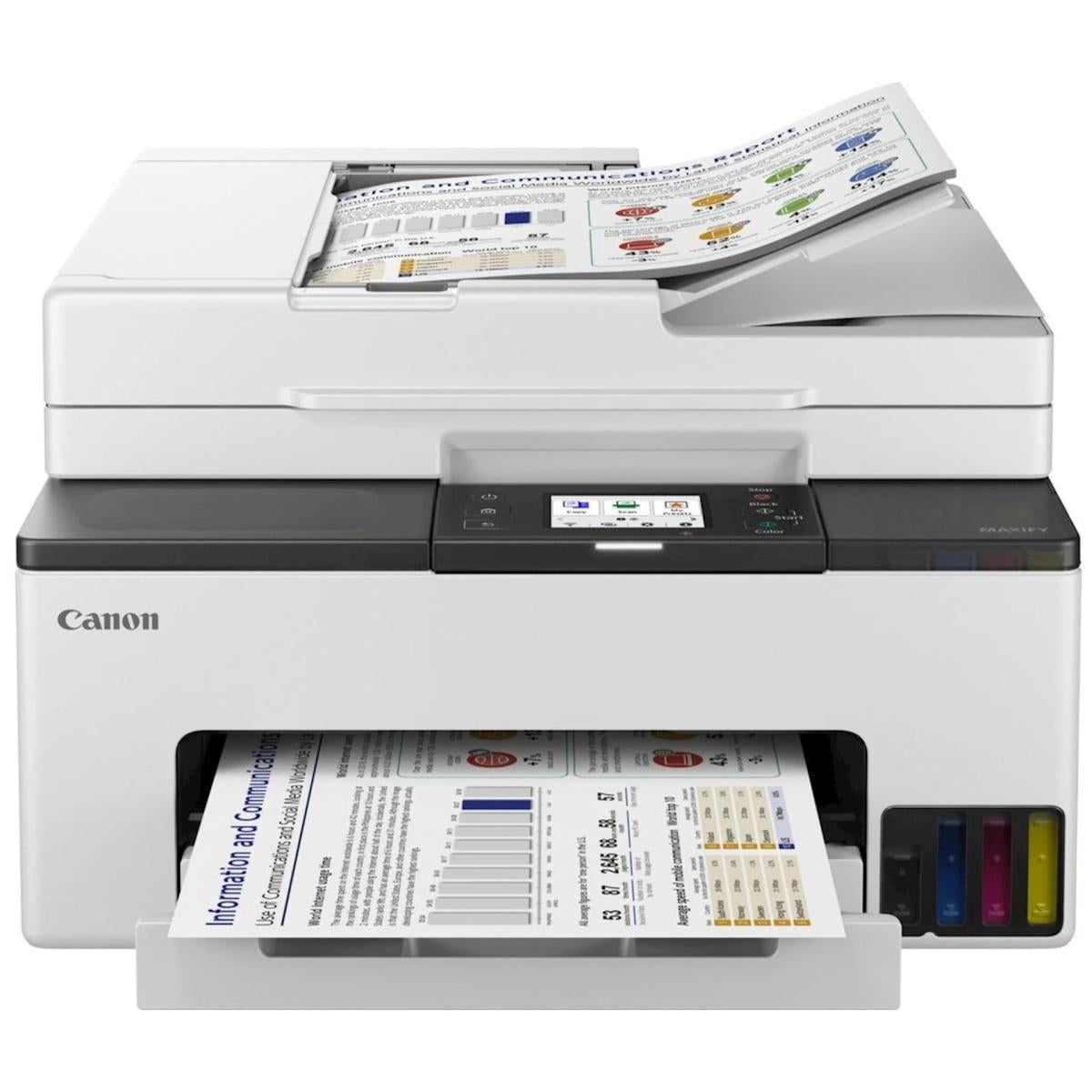 Canon Maxify Gx2040 Ink Tank All In One Wireless & Network Multi Funion Machine (copy/print/scan/fax) W/ Automatic Document Feeder White