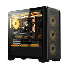 Huntkey GX750A Empty Gaming Case with 3 Fans - Black, cases