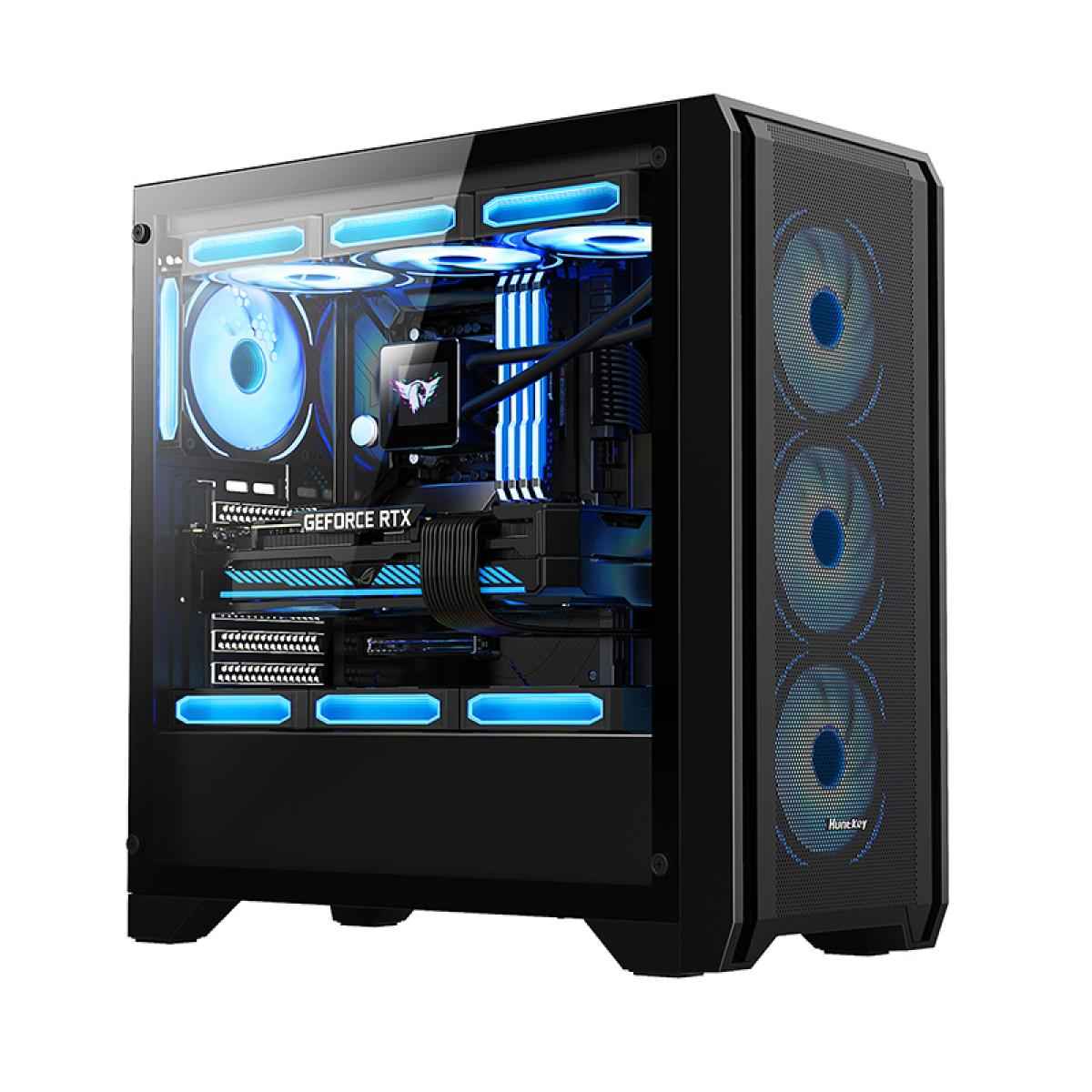 Huntkey GX750A Empty Gaming Case with 3 Fans -Black