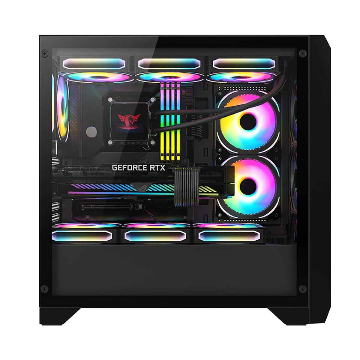 Huntkey GX750A Empty Gaming Case with 3 Fans - Black, cases