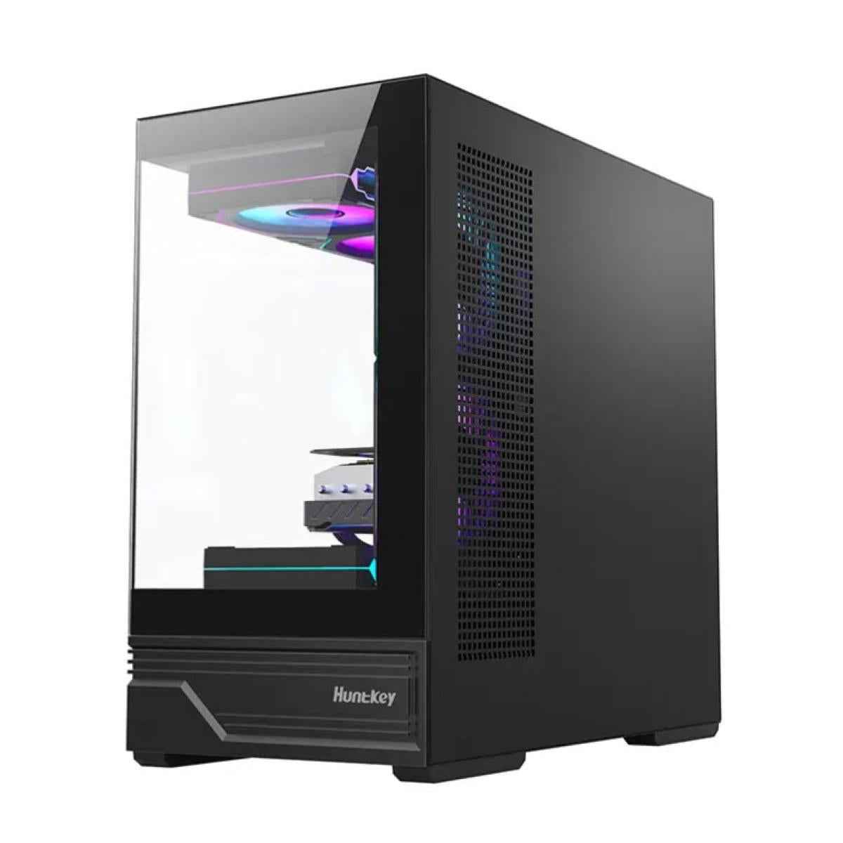 Huntkey GX760AE Fortune Lite Empty PC Gaming Case without Fans -Black