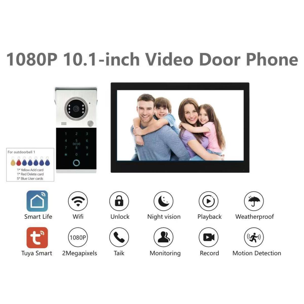 GY-TA101B-HTZ1 10.1 inch Keypad Video Door Intercom Kit