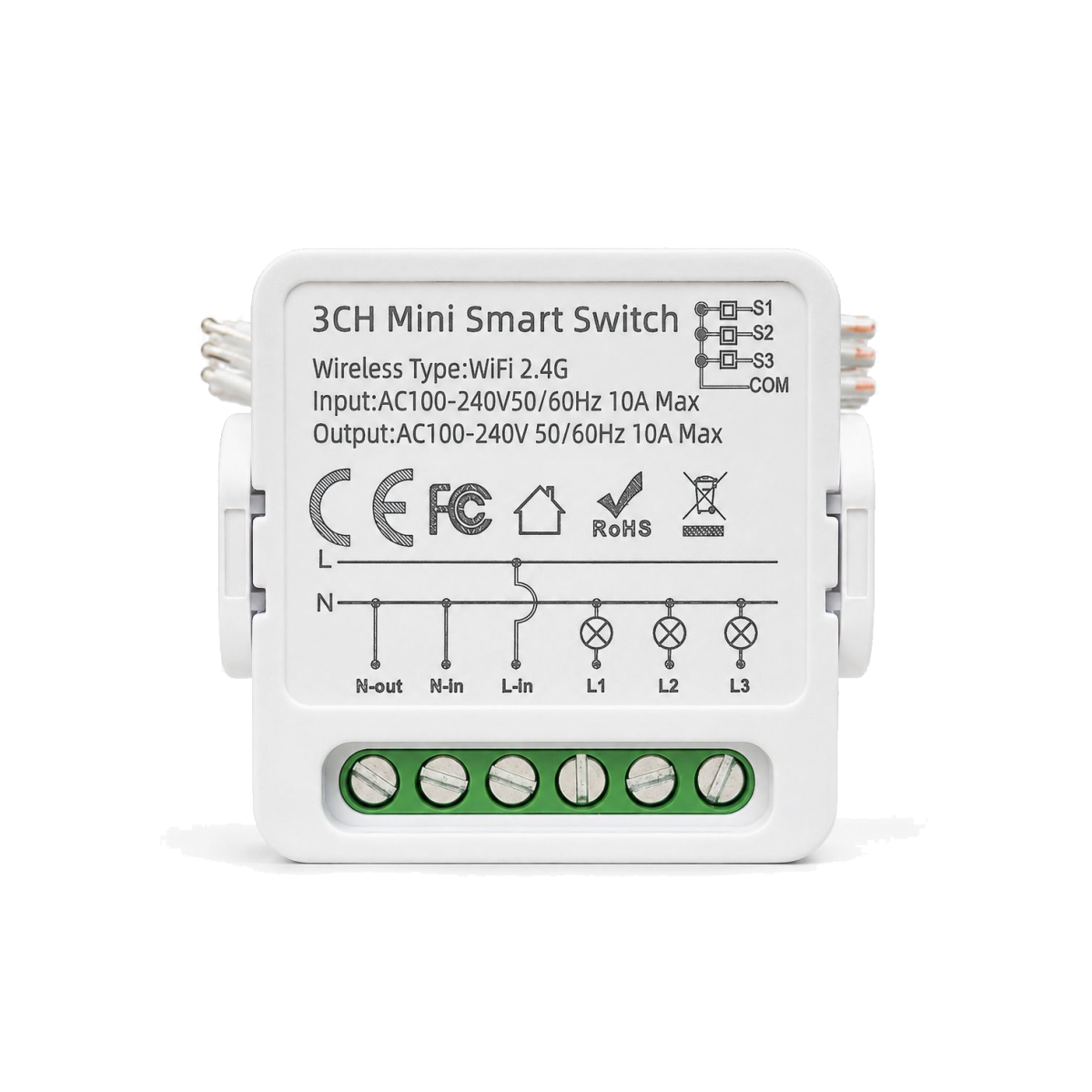 3CH Tuya Wifi Mini Smart Relay Switch