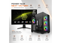 CompuMe Ultra 5 Gaming Bundle | Intel Core Ultra 5 245kf 5.2GHz Turbo 14 Core, Nvidia GeForce RTX 5060 Ti 16GB GDDR7, 16GB DDR5 5600Mhz, 1TB NV3 6000MB/S, 360mm AIO Liquid Cooling w/ MAG 27CQ6F 27" 2K Curve Monitor