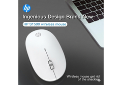 HP Mouse S1500 Wireless Ergonomic Design 1600 DPI Mouse Smart Auto-sleep Function - White