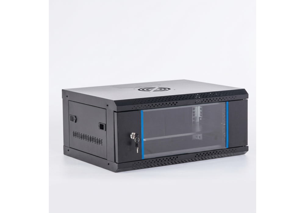 Extremetech 4U Wall Mount Network Cabinet (542x400mm) – SPCC Steel Server Rack Enclosure with Fan, Shelf & PDU - EXW1-5404