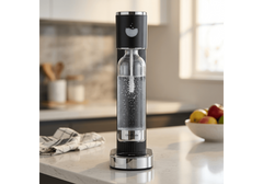 Ultra Soda Maker Machine (Model V500), 60L CO₂ Cylinder, 1000mL BPA-Free Bottle, Cordless Operation - Matte Black