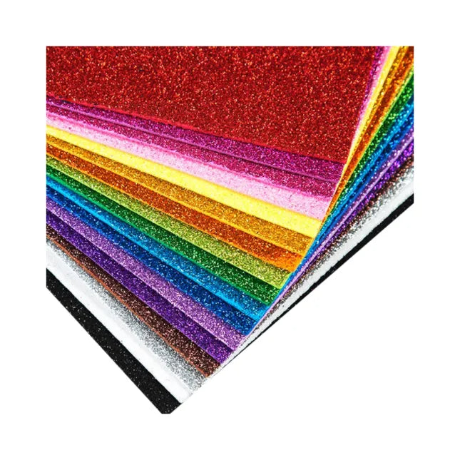 Glitter Foam Sheets A3, Multi colors Pack of 10