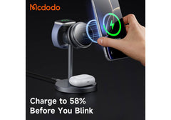 Mcdodo CH‑617 – 25W TEC‑Cooled 3‑in‑1 Wireless Charging Station, Qi2 Fast Charge, Dual Cooling System, iPhone/AirPods/Apple Watch Compatible - 18 Months Warranty