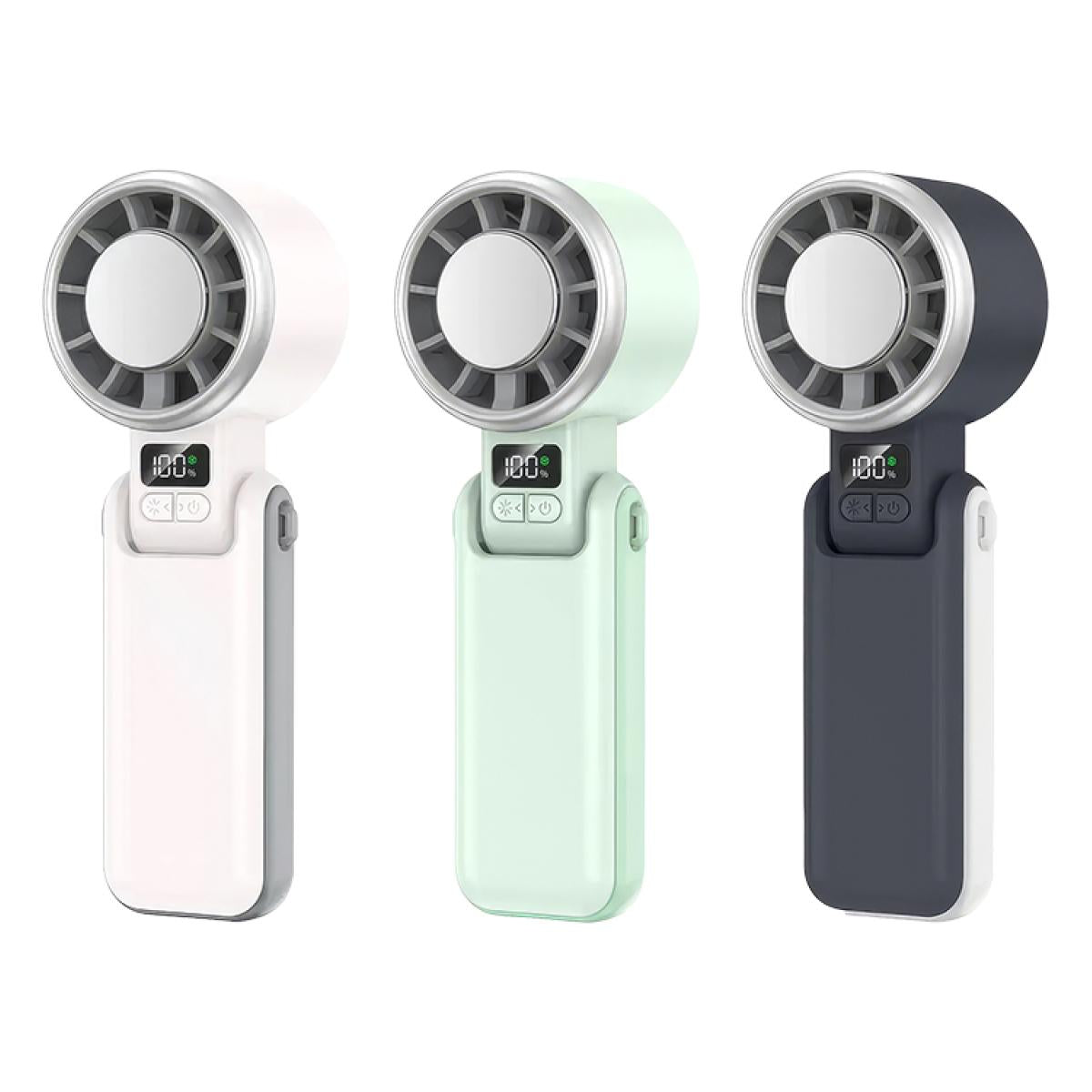FAN-H03B Smart Digital Display High Speed Handheld Ice Cooling Fan