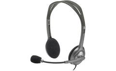 Logitech H111 Wired Stereo Headphones With Noise Cancelling Microphone 3.5 Mm Audio Jack Pc/mac/laptop/smartphone/tablet Black