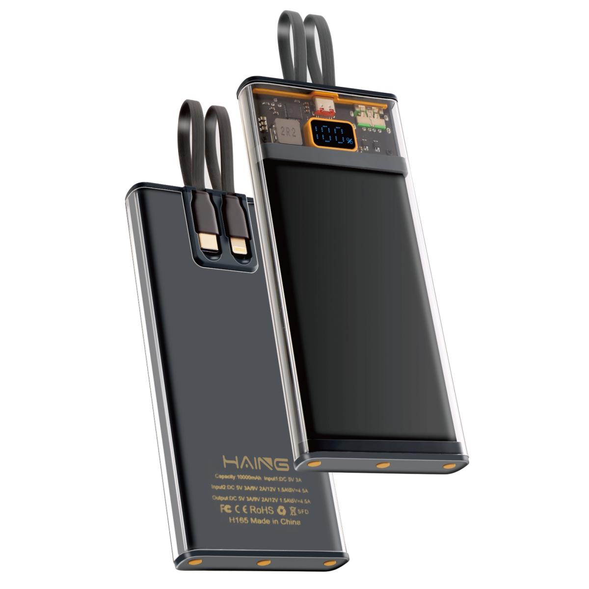 HAING H165 Portable Charger 10000mAh PD Fast Charging Power Bank