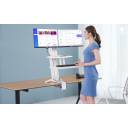 North Bayou NB L100 22-27'' Sit-Stand Workstation Desk Table Clamp Dual LCD Monitor Holder Mount