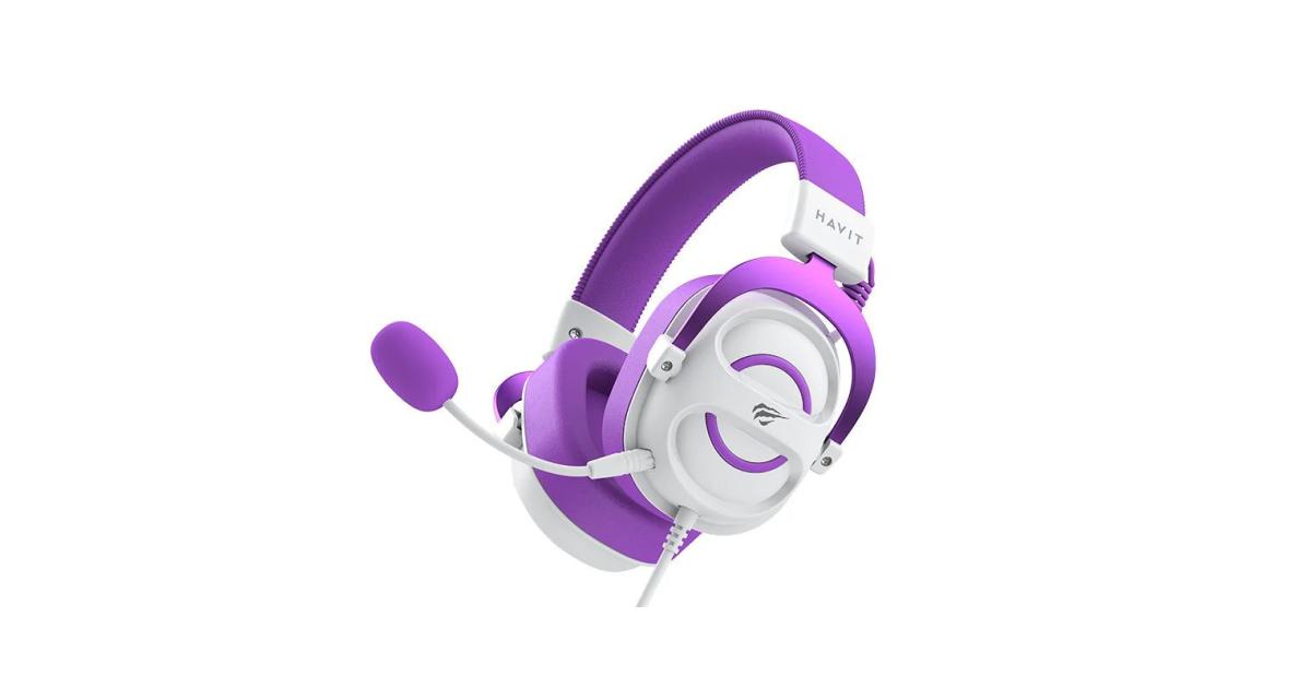 Havit H2002D GAMENOTE Gaming Headphones – White & Purple