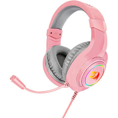 Redragon H260 Hylas Rgb Pink Gaming Headset With Microphone, Circumaural Pads, Compatible With Xbox One Ps4 Ps5 Laptop Pc Pink - CompuMe