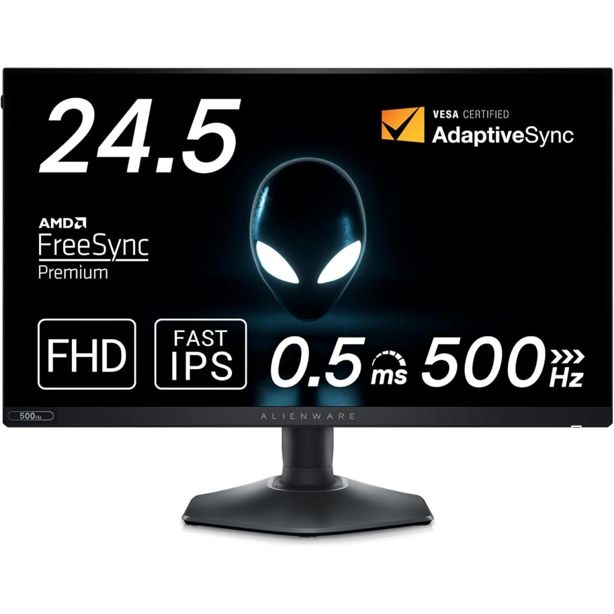 Dell Alienware AW2524HF 25" Full HD Fast IPS 500Hz (OC) 0.5 ms 1.07 Billion Colors 100% sRGB 95% DCI-P3 Adaptive-Sync 1x HDMI 2x DP & USB Hub